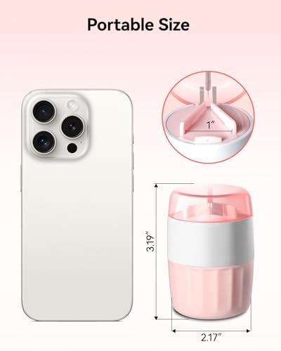 Image of Pill Crusher Fine Powder - Cotatoc 3-in-1 Pill Crusher with Stainless Steel Grinding Pestle, Portable Pill Cutter and Crusher for Elderly and Pets (Pink)