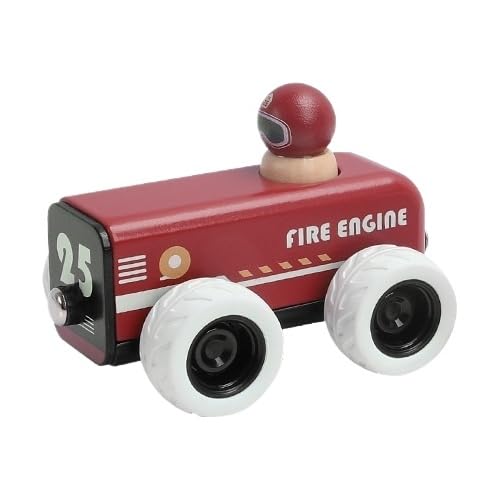 BEIBEINOYA 幼児向け知育木製ラジコンカー 消防車・警察車・救急車3-in-1磁吸玩具 1?3歳児向け 手と頭を使う感覚訓練玩具 静音スムーズなタイヤ 軽く引くだけで繰り返し遊べる 1歳誕生日プレゼントに最適 木製で毛刺なし安全