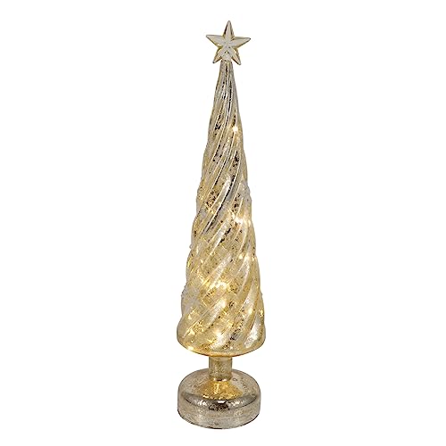 VOSAREA 1Pc Christmas Tree Glass Craft Night Lamp Decorative Xmas Tabletop Light for Holiday Atmosphere Unique Night Light for Festive Home Decor