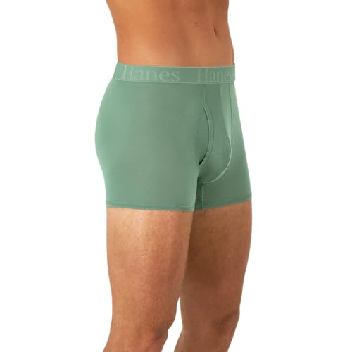Hanes Men's Underwear Boxer Briefs & Trunks, Multi-Packs, Breathable Cool Lightweight, Viscose from Bamboo Supersoft4