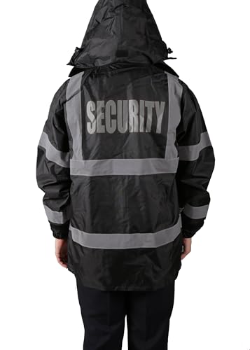 Image of First Class High Visibility Water Resistant Raincoat Jacket and Pant With Reflective Stripes