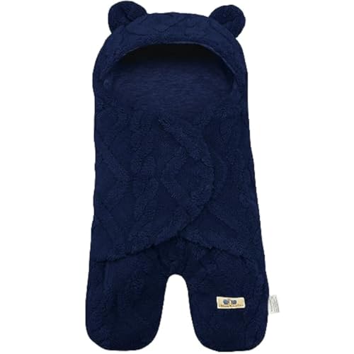 Image of BlueSnail Comfortable Swaddling Blanket,Breathable and Soft Newborn Receiving Blanket (Navy)