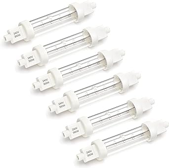 Catering Parts UK Heat Lamps 240v 300w Gantry Lights Jacketed Food Lamp 118mm R7S Part No LMP 101 Push Fit (6)
