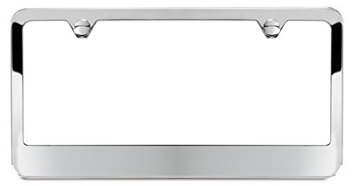 Polished Stainless Steel Full Bottom License Frame