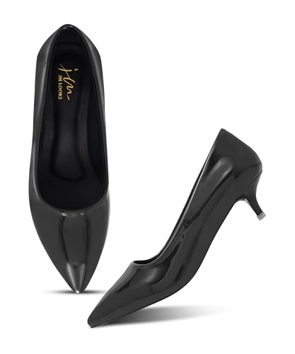 Image of JM LOOKS Women Pointed Toe Kitten Heel Pumps for Office, Formal Meetings and Everyday Wear