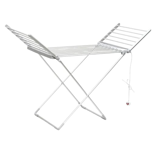 Image of Heated Clothes Drying Rack Folded Laundry Drying Rack for Linens Quilt Towel No Install Required
