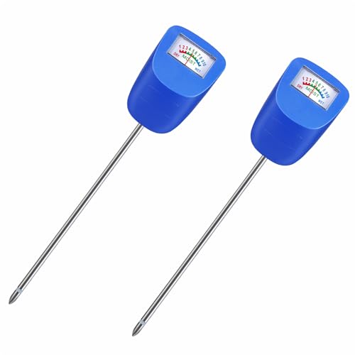 XLUX Medidor de suelo para plantas, sensor de humedad del suelo, monitor de agua para jardinería, agricultura, hogar, plantas de interior y exterior, flor, azul, paquete de 2