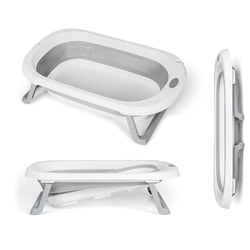 Ms Babyworld - Bañera plegable flexible para bebé hasta 24 meses - plegado compacto con patas antideslizantes para recien nacido - Ideal para viaje - Portátil