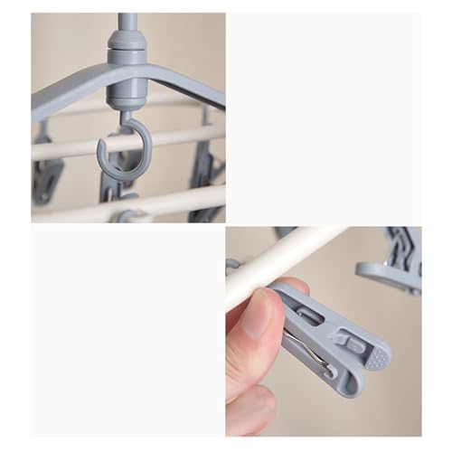 Séchoir circulaire pliable avec 20 pinces à linge pour camping - 8