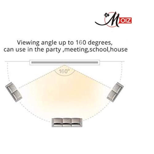 Image of MOIZ 120 Inch Wall Autolock Projector Screen - 9 Ft x 5 Ft, Ratio - 16:9 Format - UHD-3D-4K