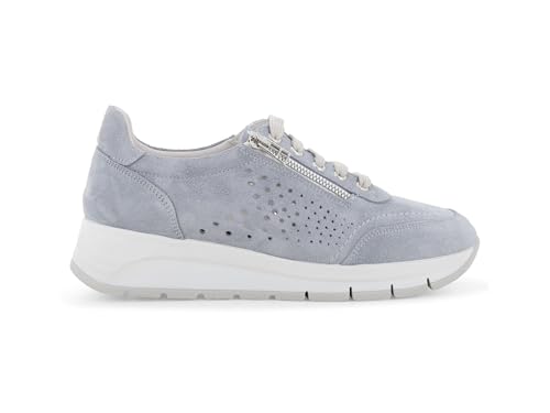 Melluso Donna Sneaker Morbida in Camoscio Grigio 37.5 / Grigio