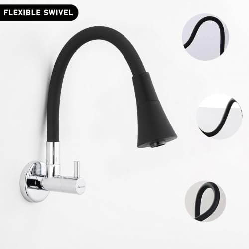 Image of Acetap 2 Mode Flexible Kitchen Sink Faucet with 360 Rotation | Splash-Proof Design, Water-Saving, Easy Installation, Washing & Cleaning, Wall Mount