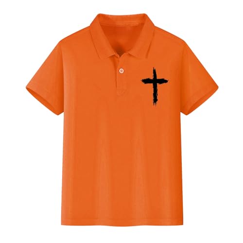 Kids 𝐏𝐨𝐥𝐨 T-Shirt Short Sleeve Button Closure Lapel Tee for Boys Girls Breathable Summer Preppy Top Comfort Outfit4