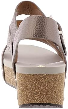 VOLATILE Women's Multi Strap Sandal Wedge, Pewter, 7 | Image 5