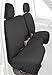Covercraft Custom-Fit Rear-Second Seat Bench SeatSaver Seat Covers - Polycotton Fabric, Charcoal Black