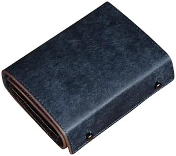 （12:30時点） [Kawaoto] 財布 メンズ 2つ折り プエブロレザー 二つ折り財布 本革 大容量 コンパクト 小さい 箱型財布 左利き 右利き プレゼント 紳士用 人気 (濃藍)