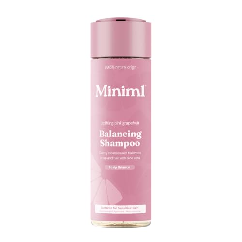Miniml Balancing Shampoo - Uplifting Pink Grapefruit 400ml 99.6% Natural Vegan & Cruelty-Free Shampoo for Healthy Balanced Hydrated Hair