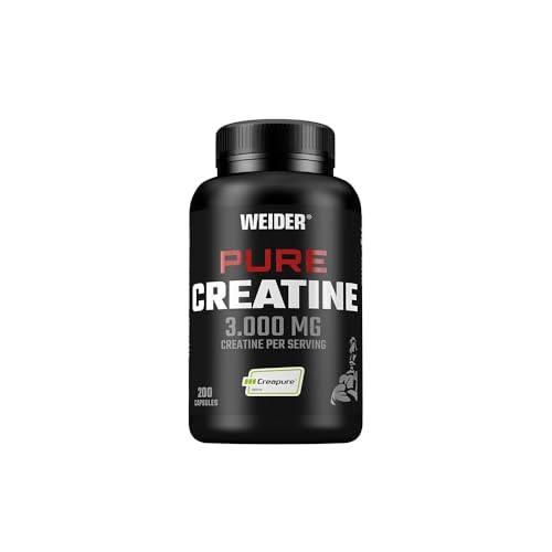 Weider - Pure Creatine Capsules - Ultra-reines Creapure für maximale Kraftsteigerung - Kreatin für den Muskelaufbau - 200 Kapseln