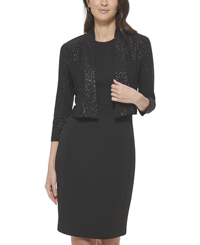 Calvin Klein Women's Long Sleeve Shimmer Shrug2
