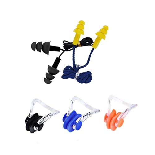 Image of Swimming Nose Plugs ear plugs - Comfortable Soft Nose Clips for Swimming, Training & Water Sports (ear nose)
