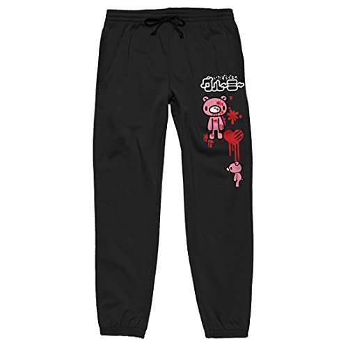 Bioworld Gloomy Bear Dripping Heart Adult Unisex Black Graphic Sweatpants