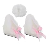 BATHVEVE 3個 猫耳ヘルメット飾り 点 バイク自転車兼用 フック ループ式 簡単装着 落ちにくい かわいいしっぽ付き 性表現 女性ライダー向け