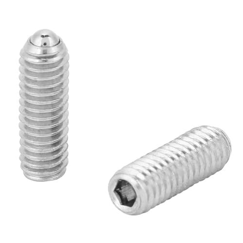 Set di Viti a Pistone con Grani a Molla Esagonali in Acciaio Inossidabile M4 304, 20 Pezzi (M4*12), Fissaggio Sicuro per Applicazioni Industriali e Meccaniche