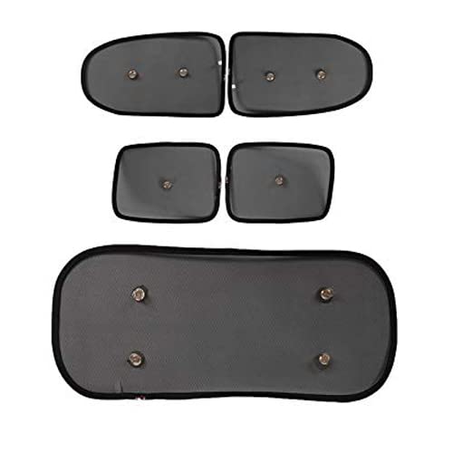 Able Dotnet Universal Foldable Car Sun Shade Curtain for Maruti Zen LXI Set of 5 Pcs