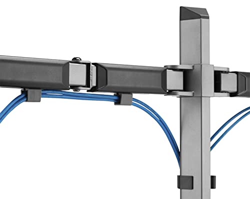 my wall HL50-2L Dual Monitor Desk Mount 43.2 cm (17) - 81.3 cm (32) Silver, Black Tilt, Rotatable - Image 4