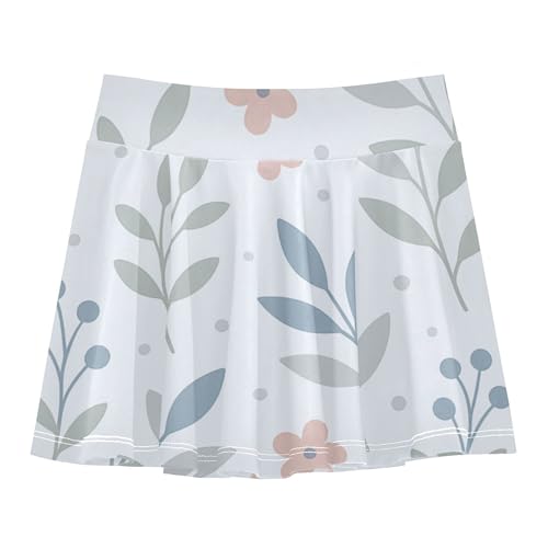 Athletic Skirts for Girls with Shorts Flowy Little Girl Skorts Kids Cheer Skirt with Pockets