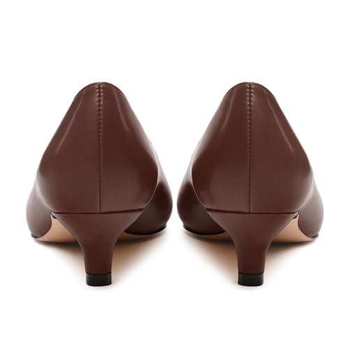 Kitten Heels for Women, Pointed Toe Kitten Low Heels Bow Tie Women's Pumps, Comfortable Dress Wedding Office Daily Shoes4