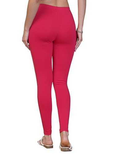 Image of ONE SKY Women Full Length Leggings | Cotton Modal Spandex Blend | High Waist Stretchable & Bio-Washed Fabric | Colour-Lock Technology | Comfortable Leggings for Women