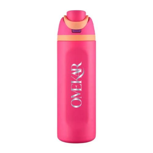 Insulated 24 oz Stainless Steel Water Bottle with Straw, Reusable Leakproof Sports Bottle for School, Travel, Kids, and Outdoor Use, BPA-Free (Pink)