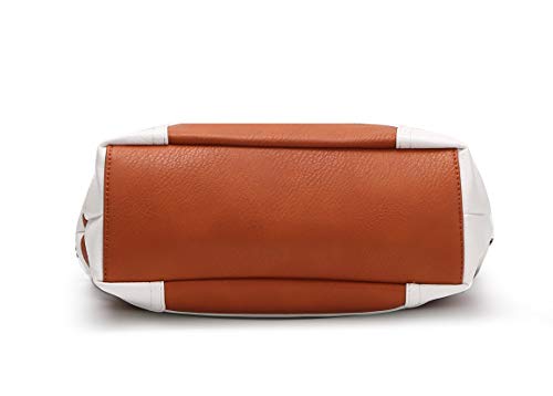 Image of MKF Hobo Bag for Women - PU Leather Handbag - Womens Shoulder Bag Top Handle Fashion Pocketbook Purse Brown