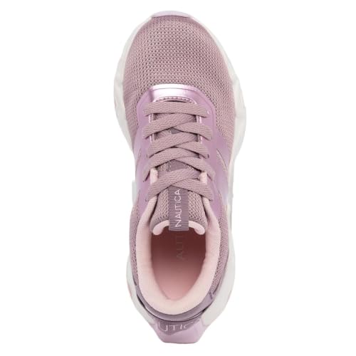 Nautica Kids Girls Running Sneakers, Breathable Casual Tennis Shoes with Cushioned Wavy Sole for Little Kid and Big Kid, Manalapin 2 Size 4 - image 4