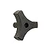JR Products 20195 Tri-Lug Window Knob - 13/16", Black