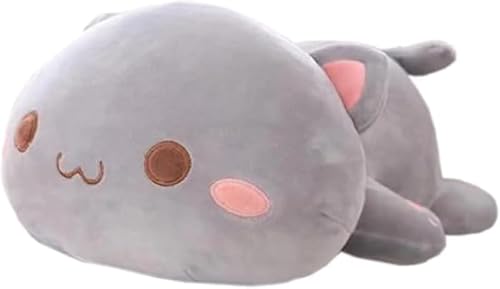 Rutexc もも猫ぬいぐるみ 寝そべり子猫 かわいい枕 ふわふわもちもち おもちゃギフト 誕生日プレゼント クリスマスプレゼント