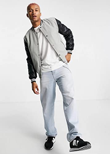 Image of BE SAVAGE Men's Regular Bomber Varsity Jacket