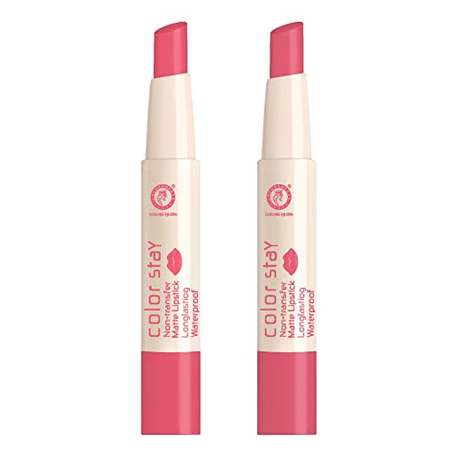 Image of Colors Queen Color Stay Matte Lipstick Combo Set of 2 | Weightless Matte Finish with Smooth Application | Transfer Proof, Smudge Proof & Waterproof | Long Lasting Lipstick for Women (Merry & Baby Pink) | Long Lasting