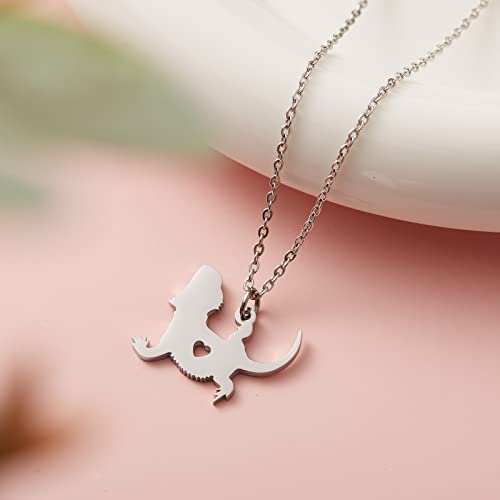 VIMIEW Dainty Animal Pet Lizard Whale Horse Cat Guinea Pig Lovely Charm Stainless Steel Chain Necklace Jewelry Gift for Daughter Son Sister Bestfriend.2