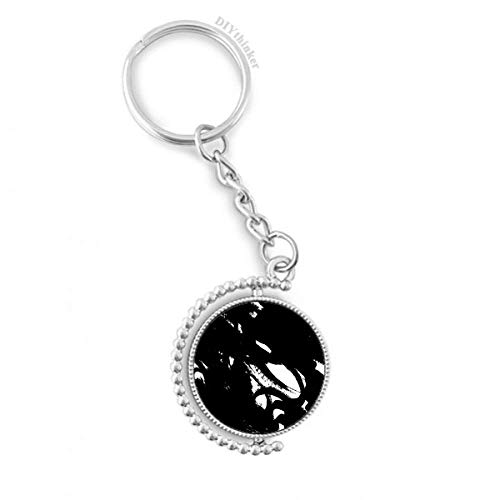 Clé anneau porte-keyholder rotatif anti-nœud à texture irrégulière