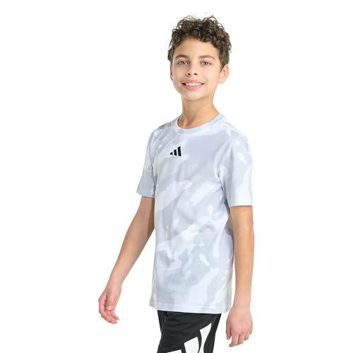 adidas Boys' Short Sleeve Printed Halftone Camo Tee3