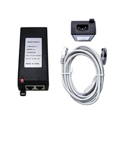 GSDT PoE Injector with 9 Feet Ferrel Cat5 Cable, 802.3af PoE Power Supply Compatible Supports Avaya 9608 9611G 9621G 9641G IP Phones | Power Cord Not Included