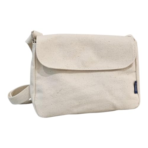 Korean Canvas Messenger Bag, Black Ivory, Adjustable Crossbody Strap, Student Shoulder Bag, Snap Button Zipper Closure2