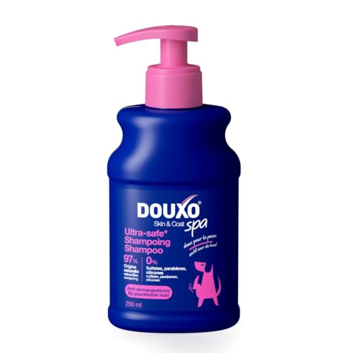 DOUXO Skin & Coat Spa – Ultra-Safe Shampoo antiprurito per cani, 250 ml, pulisce e lenisce la pelle, lascia il mantello morbido e brillante, formula rispettosa della pelle.