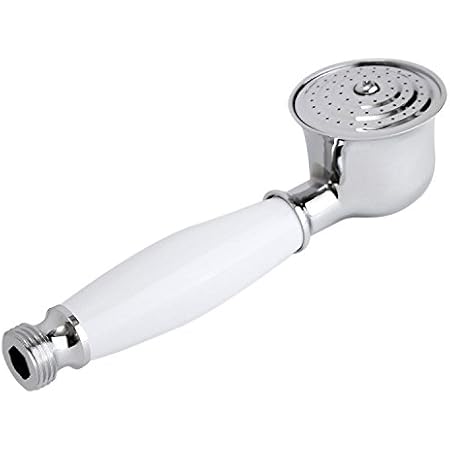 Welfenstein Nostalgie Handbrause Set - Messing Verchromt Mit Keramikgriff - 160 Cm Schlauch