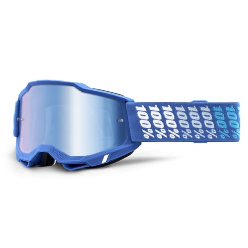 100% Accuri 2 Motocross & Mountain Biking Adult Goggles (Yarger - Mirror Blue Lens)