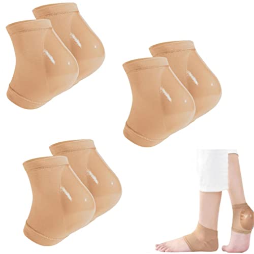 RIDENEEY Gemütliche, feuchtigkeitsspendende Anti-Riss-Fersensocken, belüftete feuchtigkeitsspendende Gel-Fersensocken, für trockene, rissige Haut (Rosa, 1 Stück) Cover