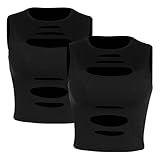 Photo Gallery kioiner canotta donna sportiva 2 pezzi - top senza maniche fitness nero, maglia traspirante leggera per palestra, yoga, casual - design minimalista confortevole - taglia m Photo Gallery kioiner canotta donna sportiva 2 pezzi - top senza maniche fitness nero, maglia traspirante leggera per palestra, yoga, casual - design minimalista confortevole - taglia m