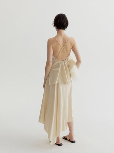 Women’s Spring Cotton A-Line Midi Skirt, High-Waisted Casual Long Skirt3